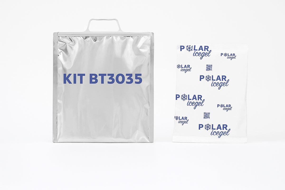 Sacs isothermes 30×35 avec poignée - Kit de 10 pièces + glace synthétique