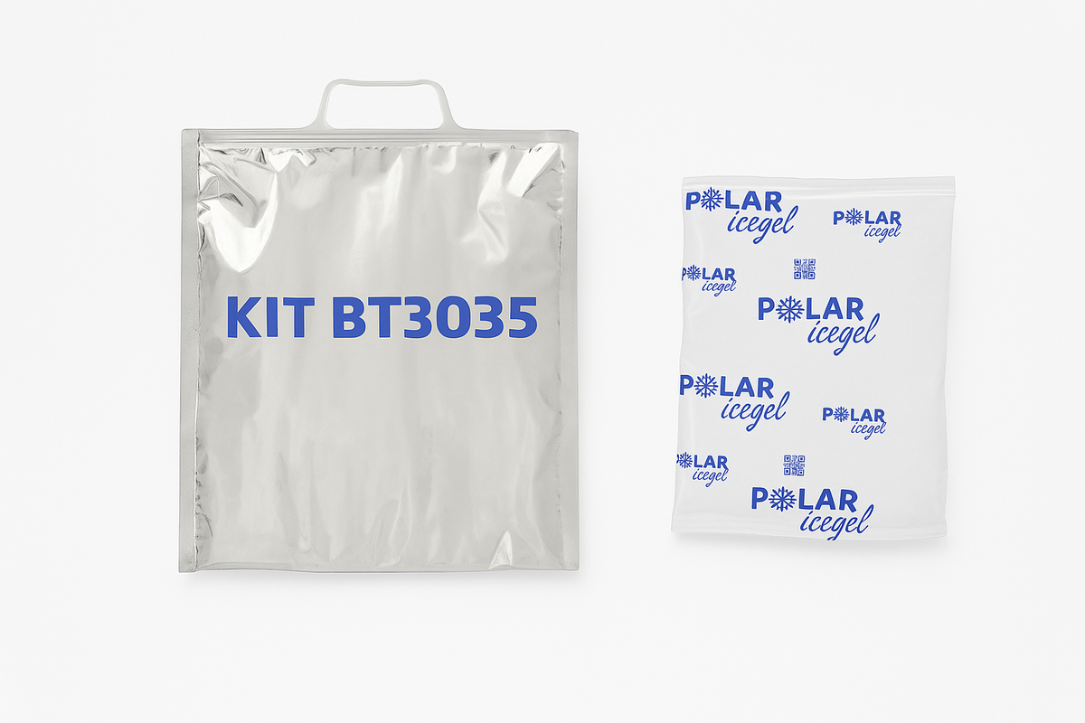 Sac isotherme professionnel 30x35 cm avec poignée + glace instantanée - Kit complet