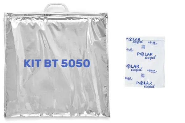 KIT BT5050 – Busta termica con maniglia 50X50 e ghiaccio. - Polarice Service