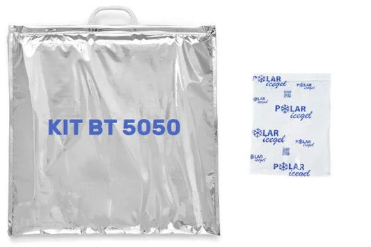 KIT BT5050 – Busta termica con maniglia 50X50 e ghiaccio. - Polarice Service