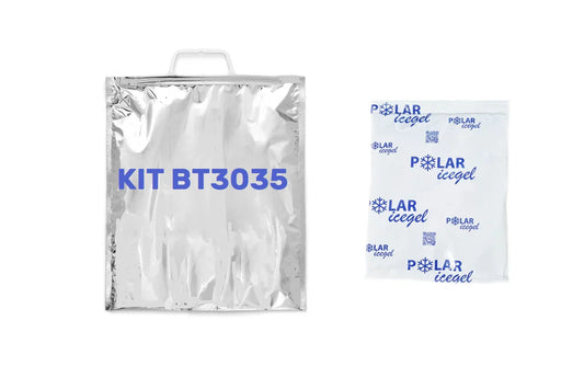 KIT BT3035 – Busta termica con maniglia 30X35 e ghiaccio. - Polarice Service