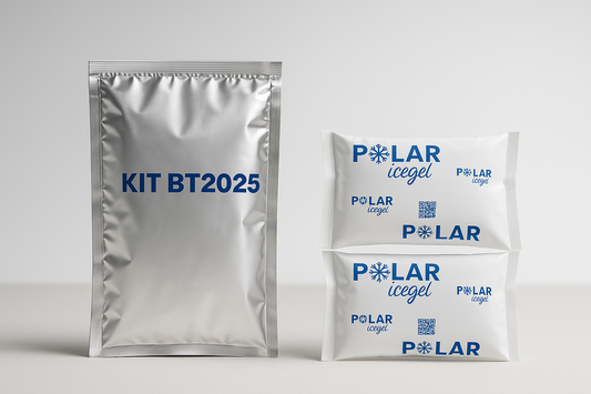 Sacs isothermes 20×25, kit complet - 20 pièces + glace synthétique